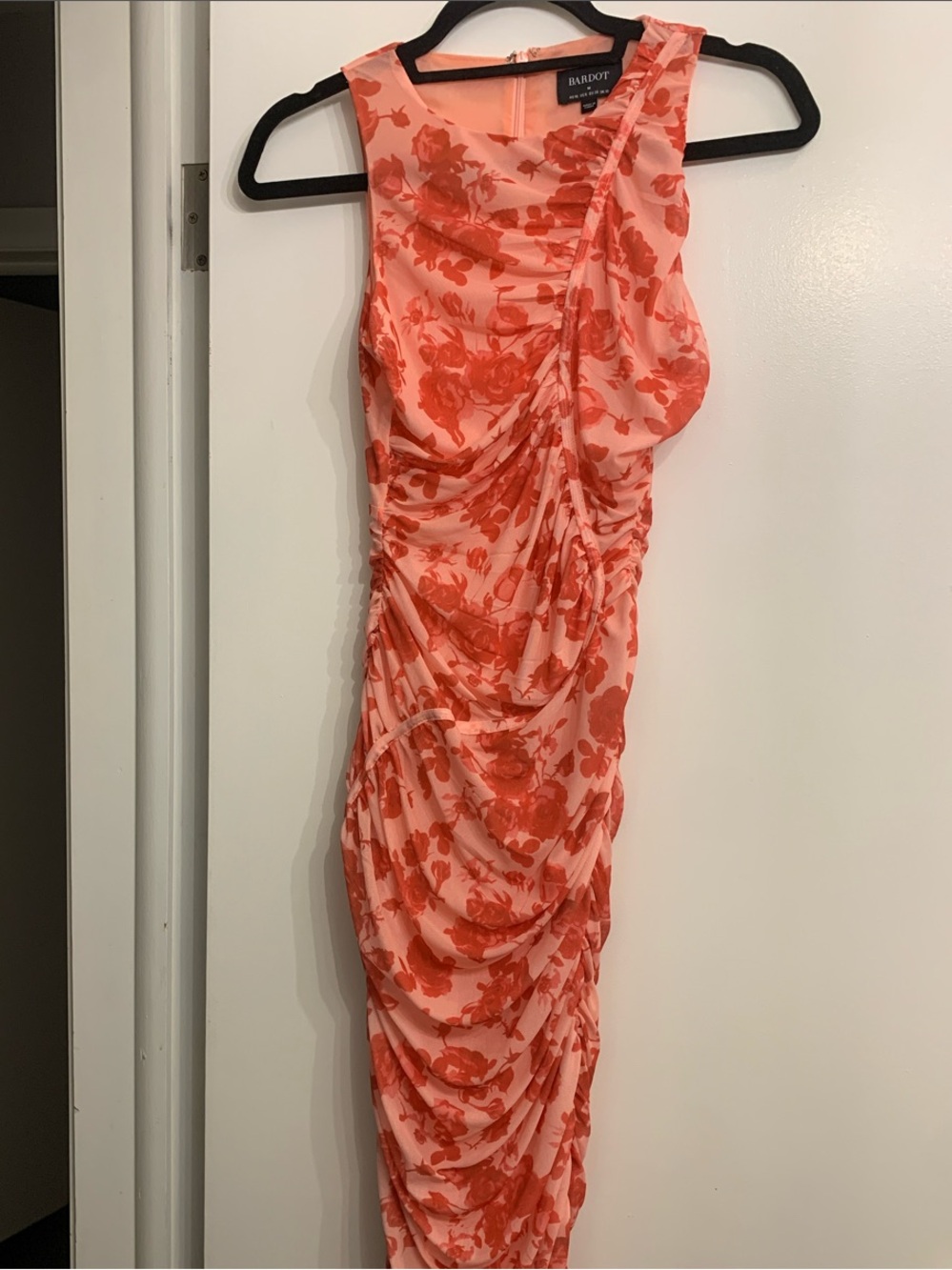 Bardot Felicia Floral Ruched Midi Dress